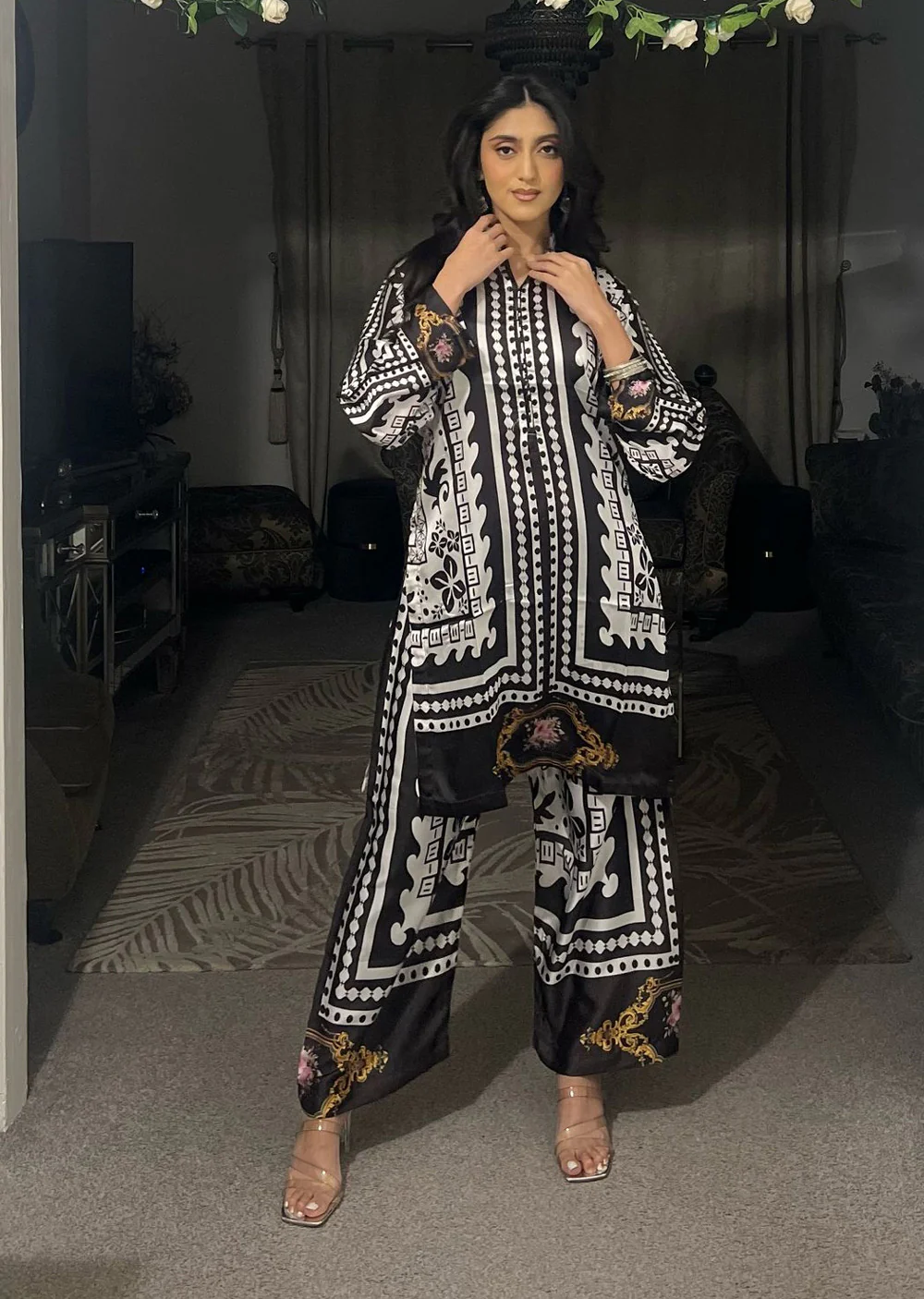 SMRF-01 - BRN/WHT - Readymade - Silk Suit 2025 - Image 11