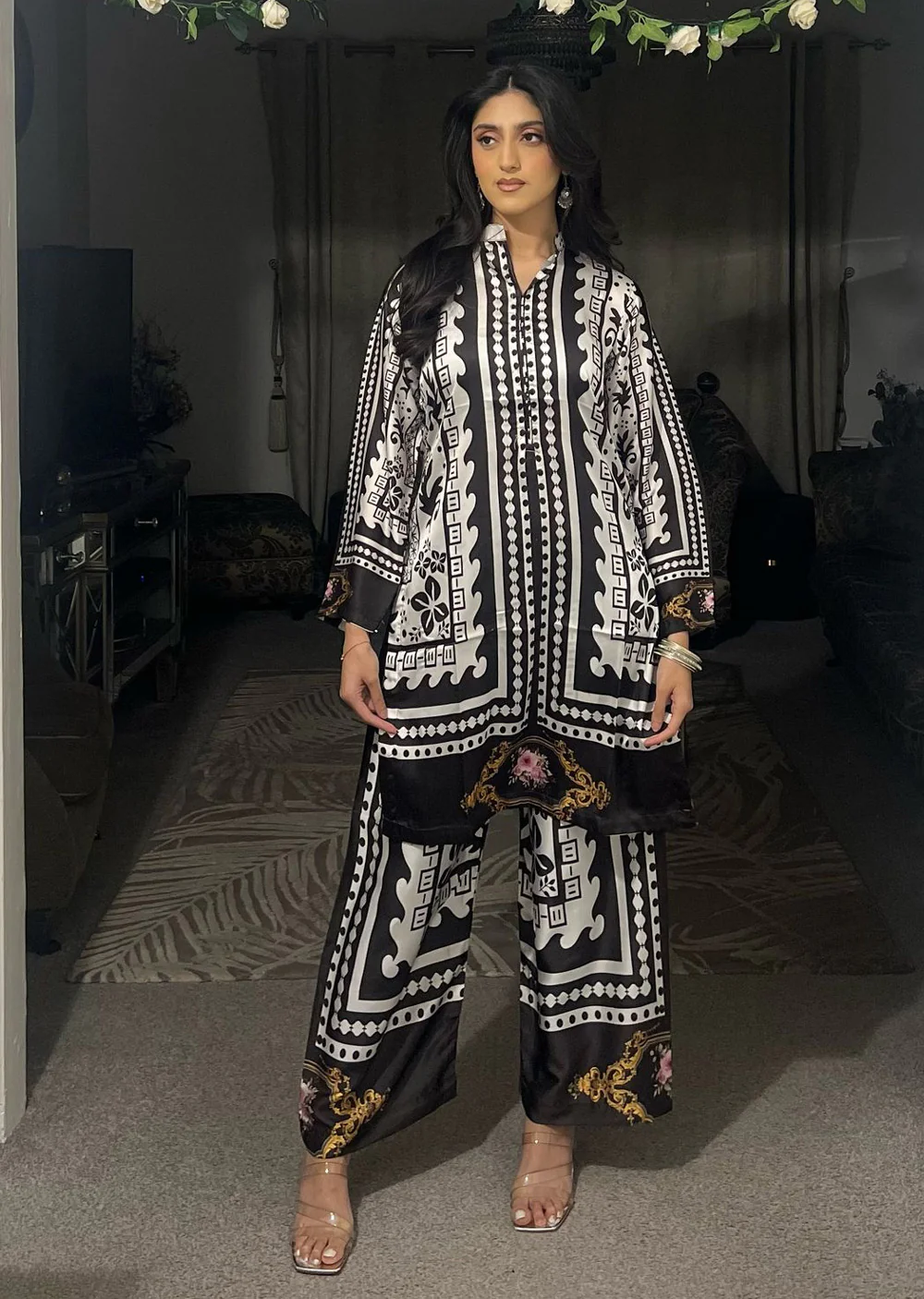 SMRF-01 - BRN/WHT - Readymade - Silk Suit 2025 - Image 12