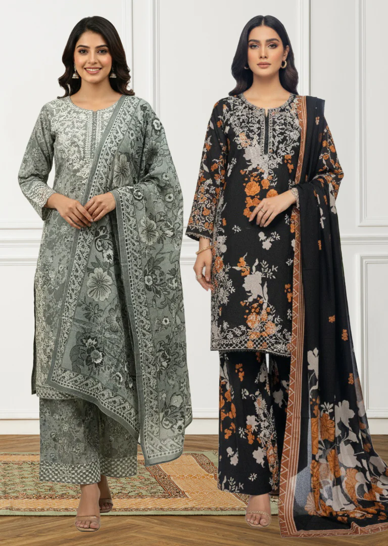SMRF-22 -Readymade luxury Khaddar Suit 2025