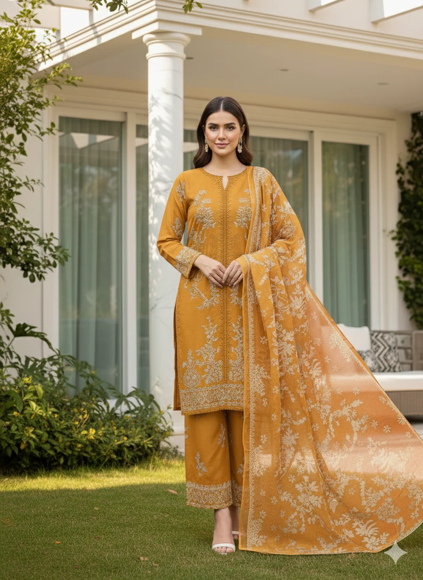 SMRF-27-Readymade luxury Lawn Suit-2026 - Image 5