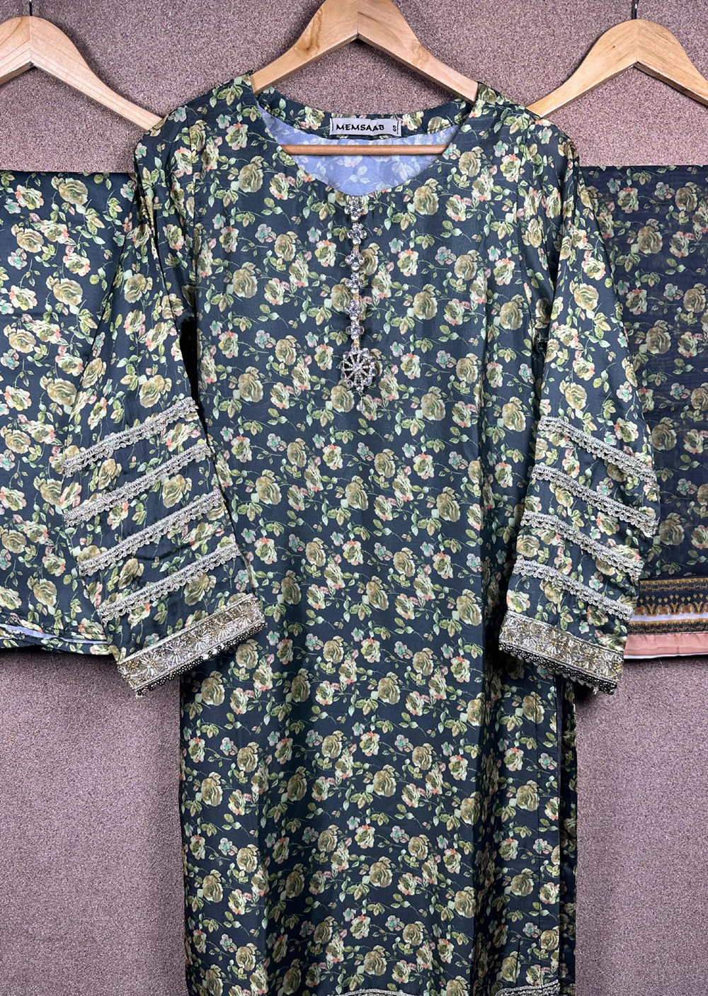 SMRPT-02 - Green - Winter Silk Suit 2025 - Image 6