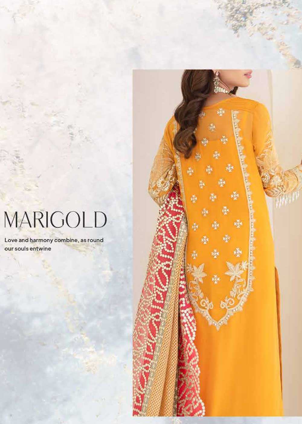 SR-1063 - Marigold  - Readymade - Fluer Collection by Imrozia 2022 - Image 2