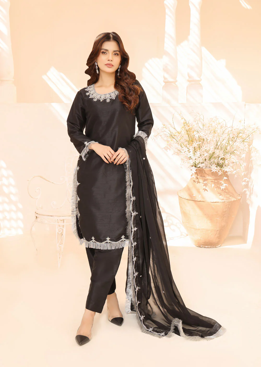 SRB110 - SADA BAHAR - Black Sehrish.B Designer Outfit