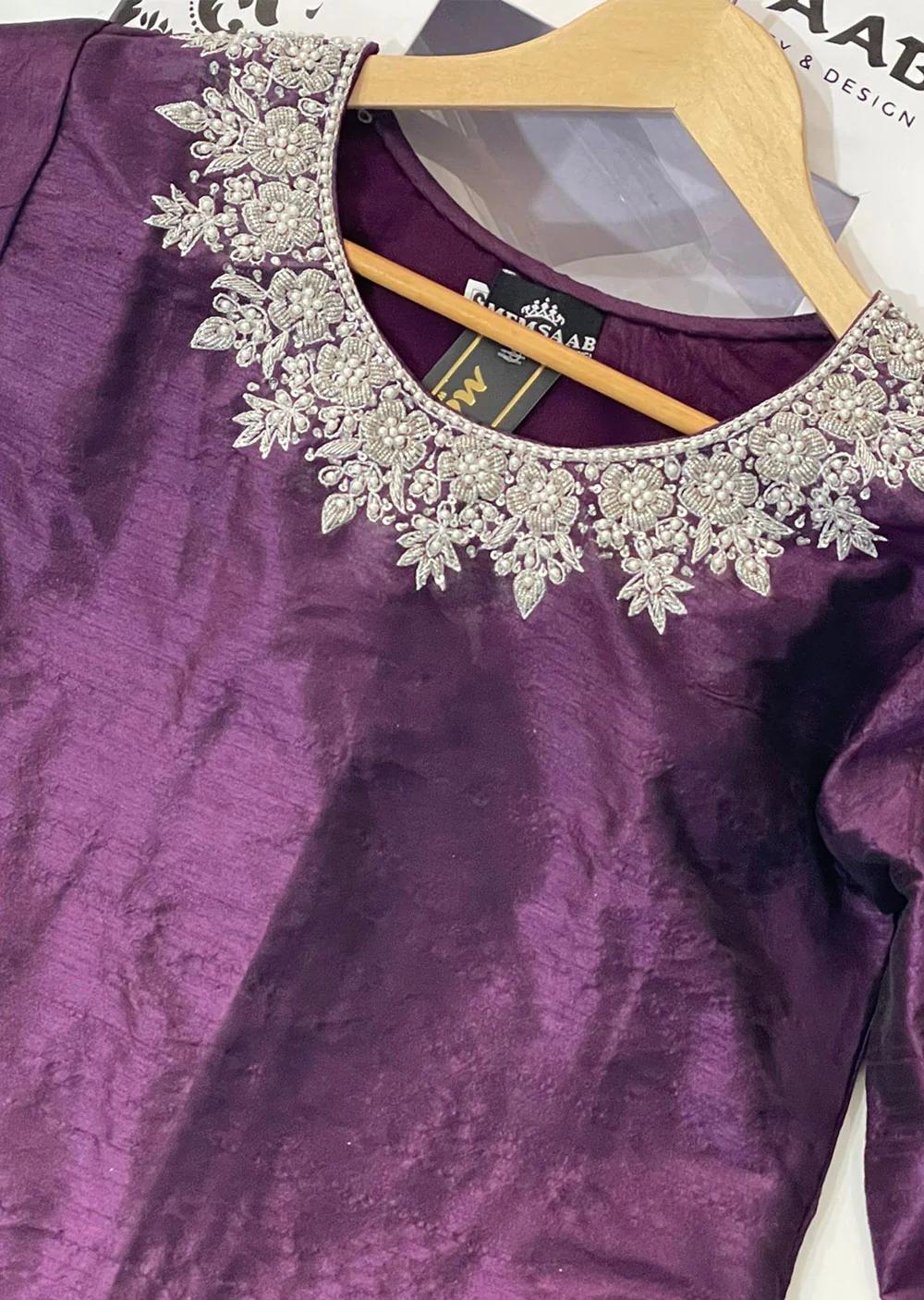 SRB110 - SADA BAHAR - Purple Sehrish.B Designer Outfit - Image 5