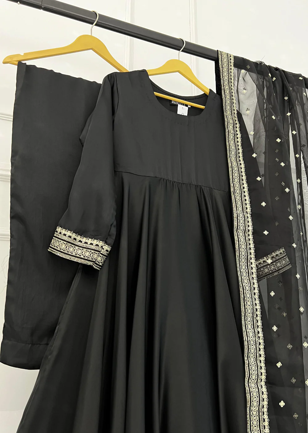 SRB1217 - Silk - Black- Sehrish.B Designer - Image 6