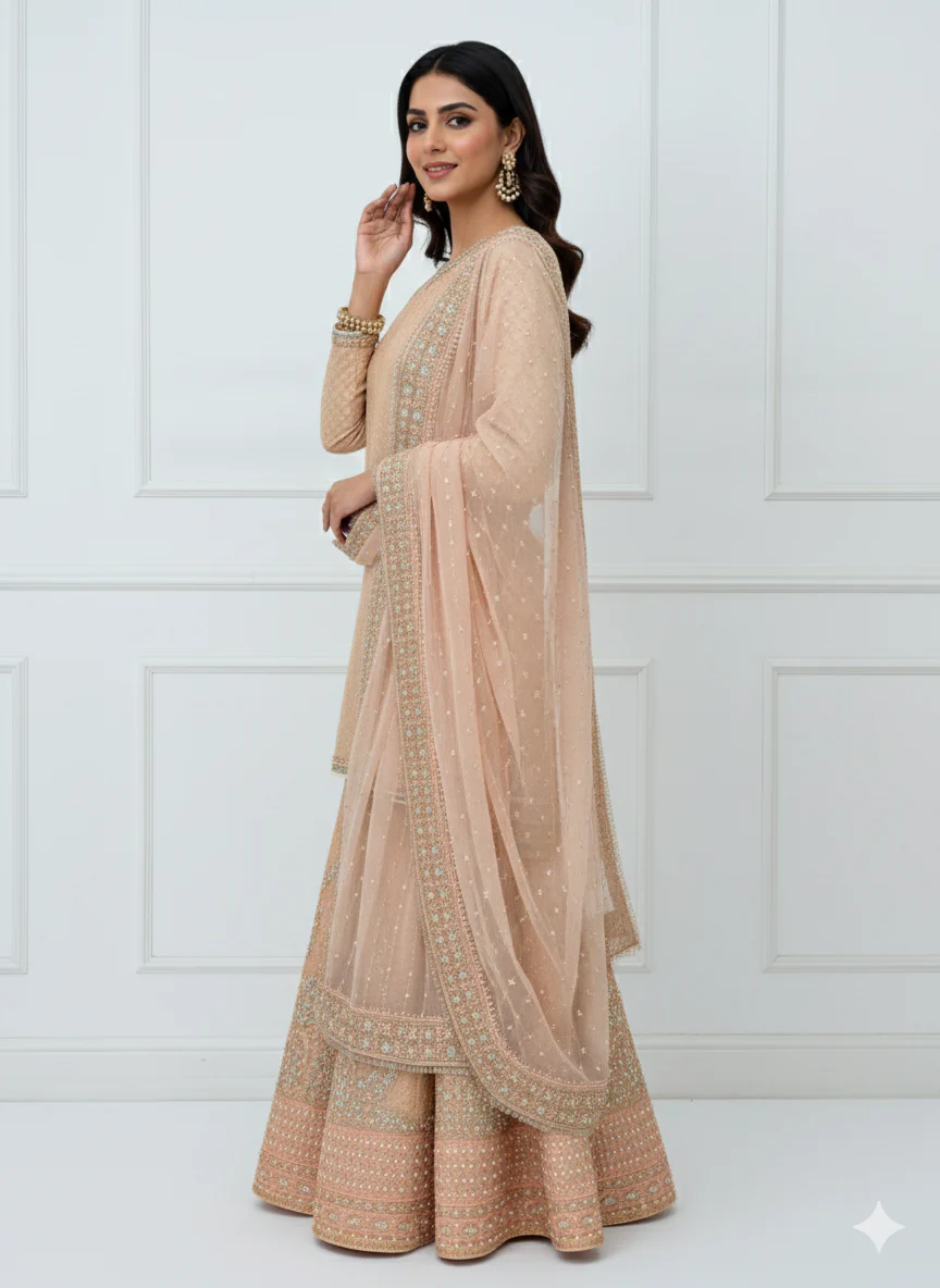SRB1321 - Peach - Sehrish.B Designer - Image 2