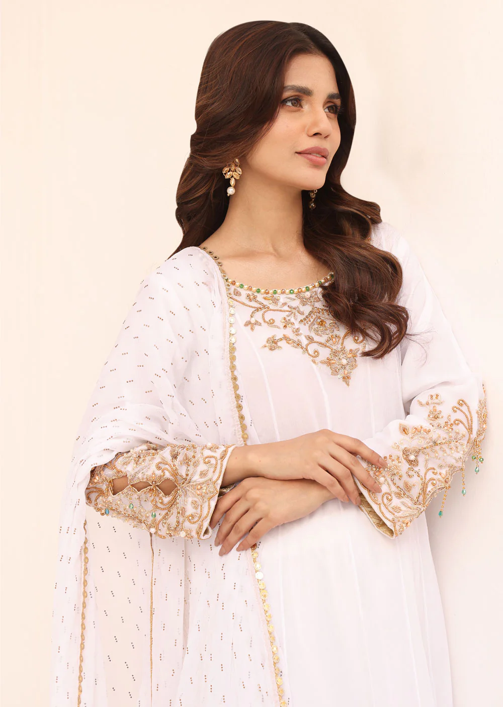 SRB902 Lareza White Maxi by Sehrish B - Image 5
