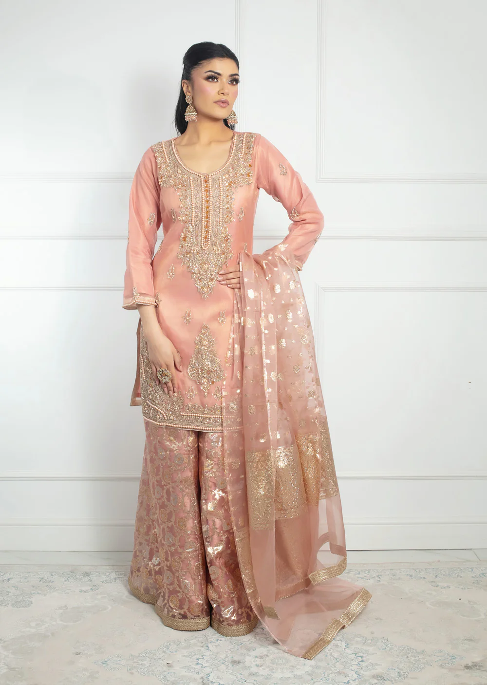 SRB9915 - Anchal Dusky Pink Sehrish.B Designer