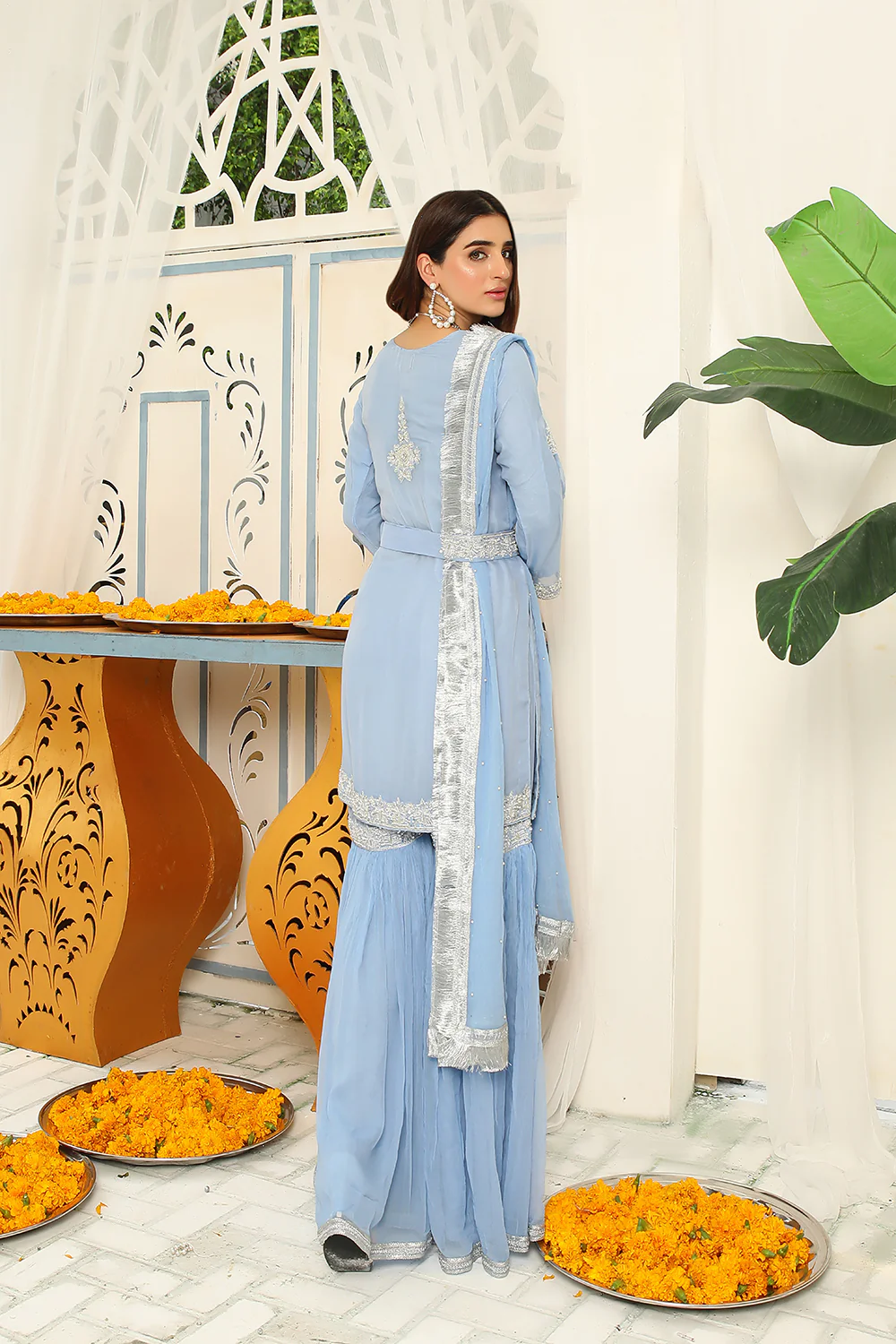 SRB9949 - Daniya - Blue Sehrish.B Designer - Image 3