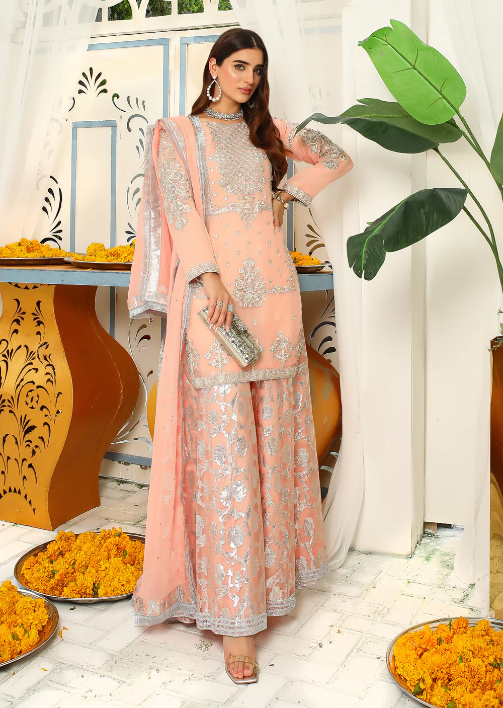 SRB9950 - Shensha - Peach Sehrish.B Designer