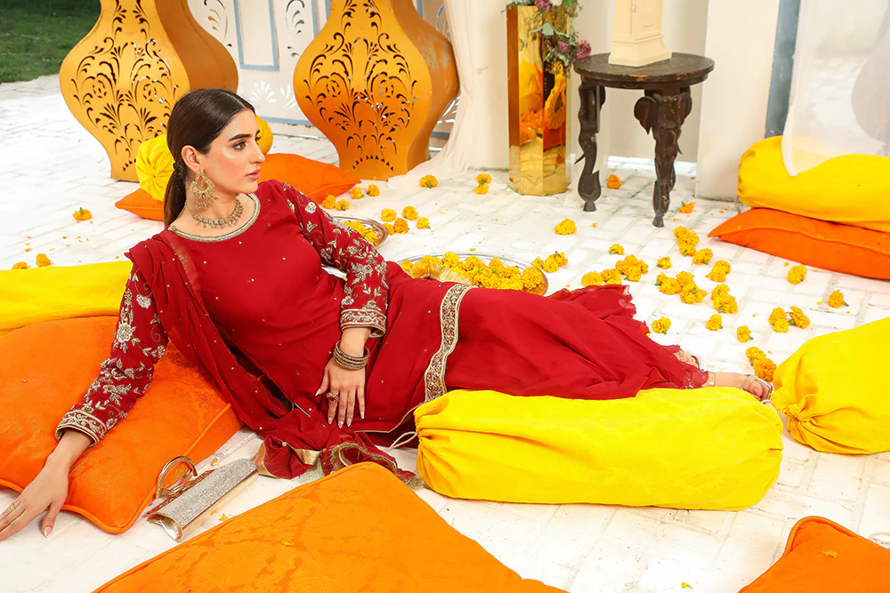 SRB9951 - Awwaz - Red Sehrish.B Designer - Image 3