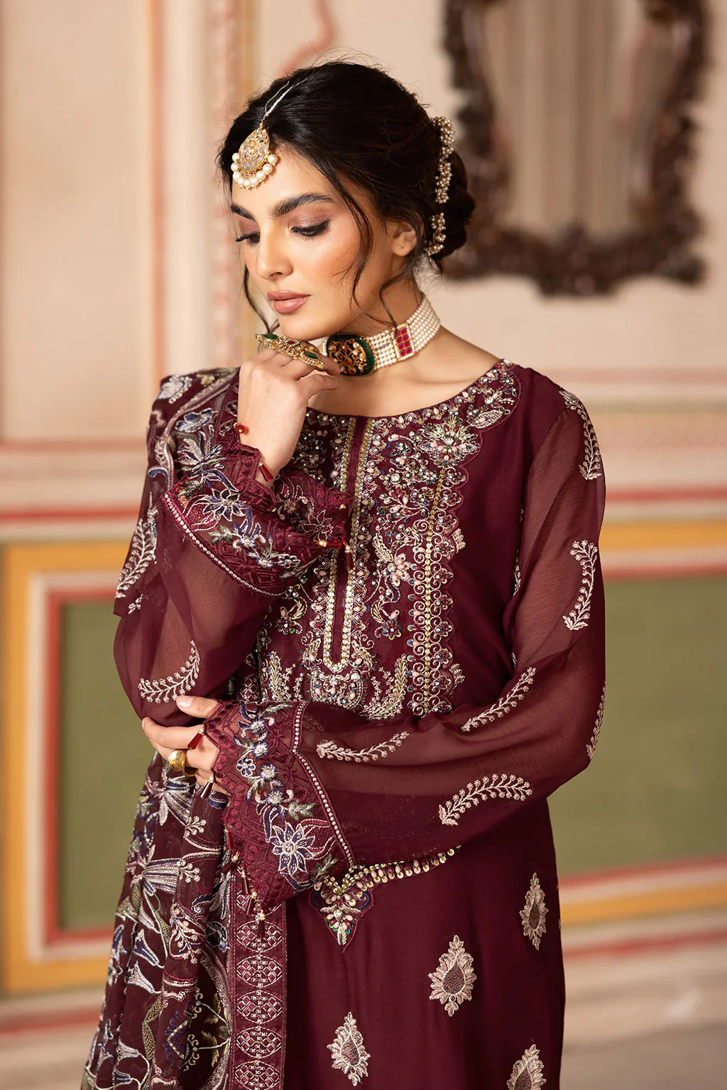 T-301 - Readymade- DASTAN BY RAMSHA Premium Chiffon Suit 2025 - Image 3