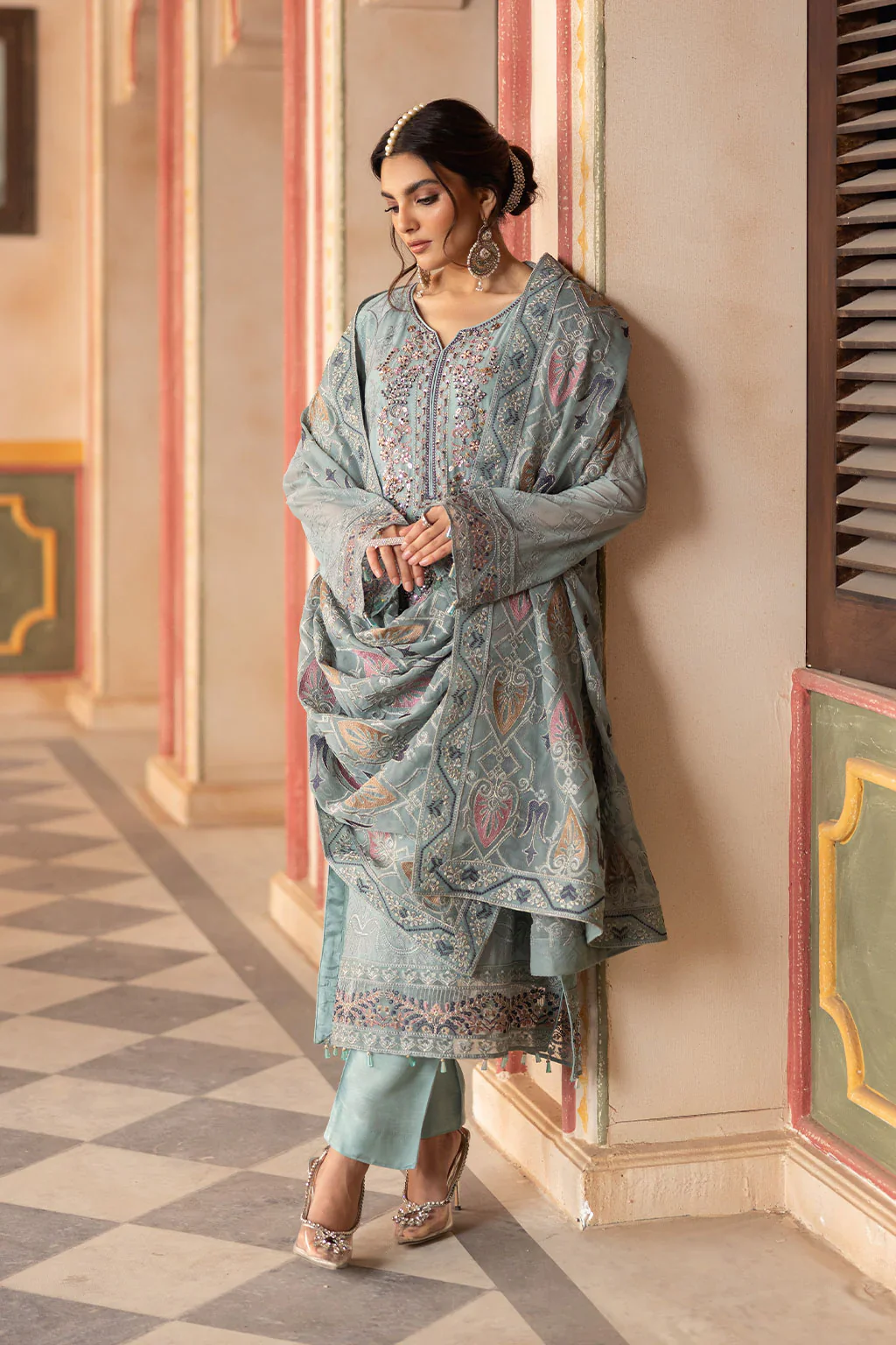 T-302- Readymade- DASTAN BY RAMSHA Premium Chiffon Suit 2025 - Image 4