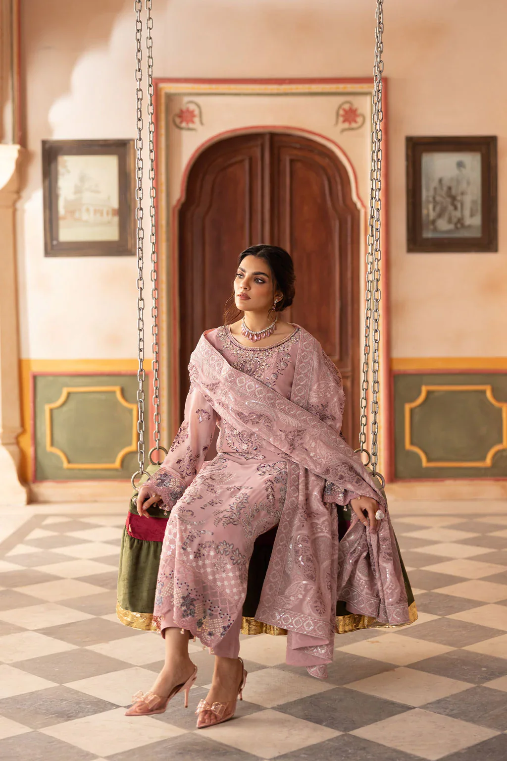 T-303- Readymade- DASTAN BY RAMSHA Premium Chiffon Suit 2025 - Image 3