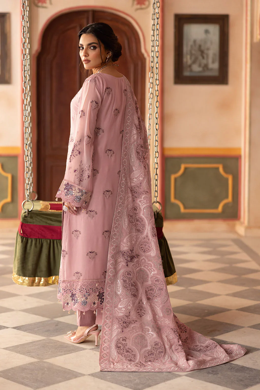 T-303- Readymade- DASTAN BY RAMSHA Premium Chiffon Suit 2025 - Image 4