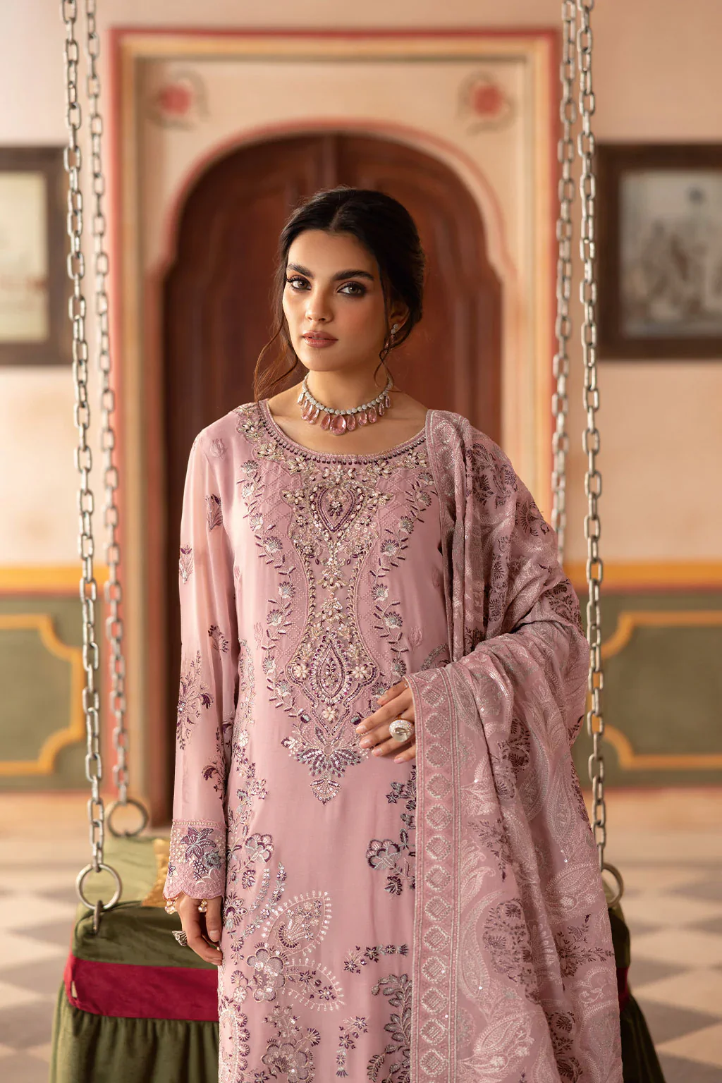 T-303- Readymade- DASTAN BY RAMSHA Premium Chiffon Suit 2025 - Image 5
