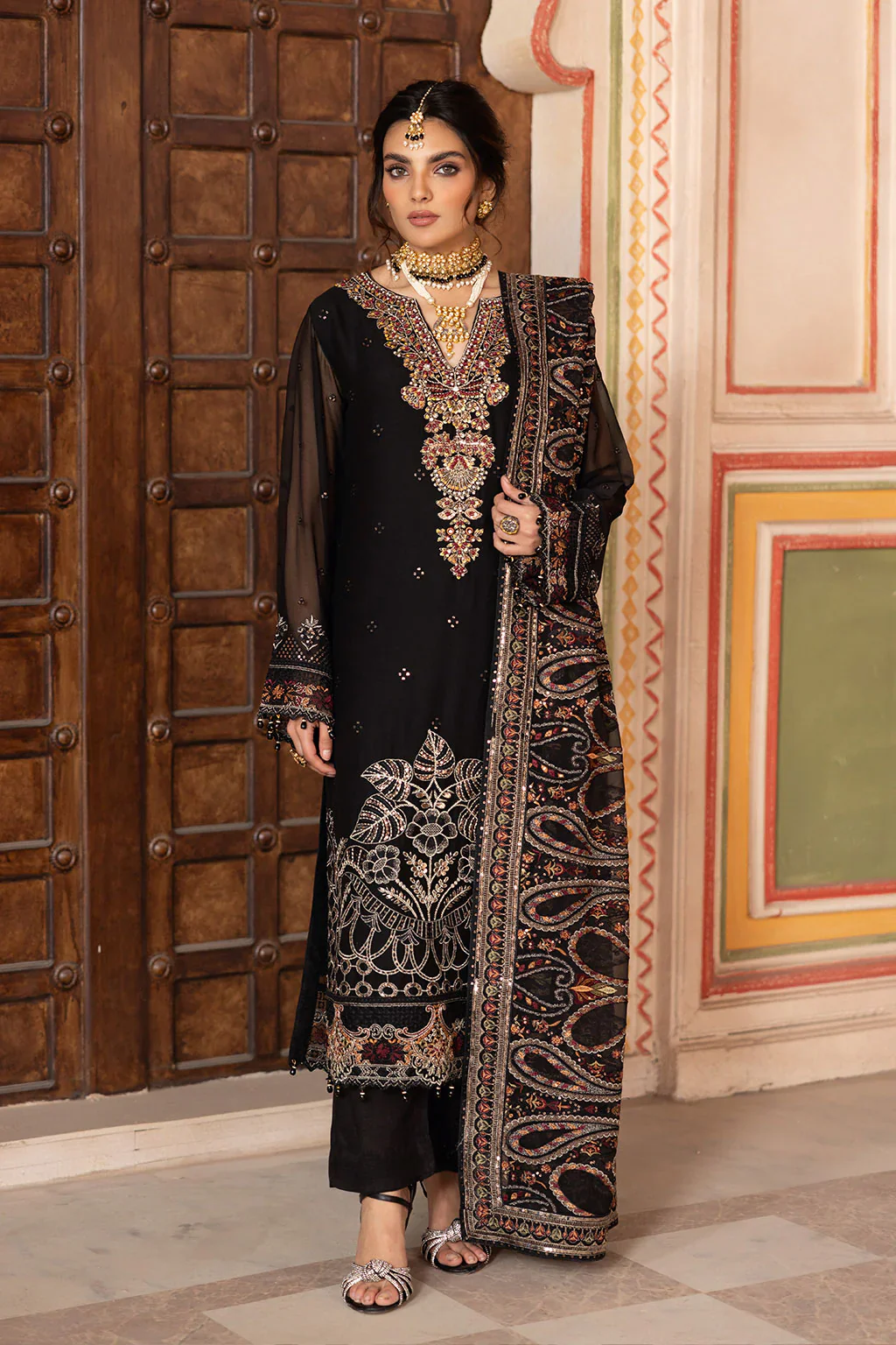 T-304- Readymade- DASTAN BY RAMSHA Premium Chiffon Suit 2025 - Image 4