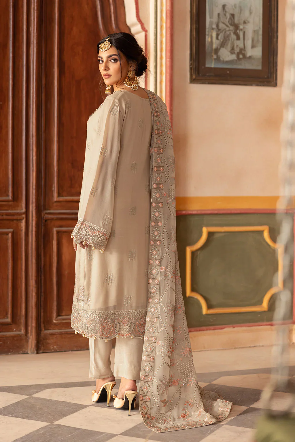 T-305- Readymade- DASTAN BY RAMSHA Premium Chiffon Suit 2025 - Image 4