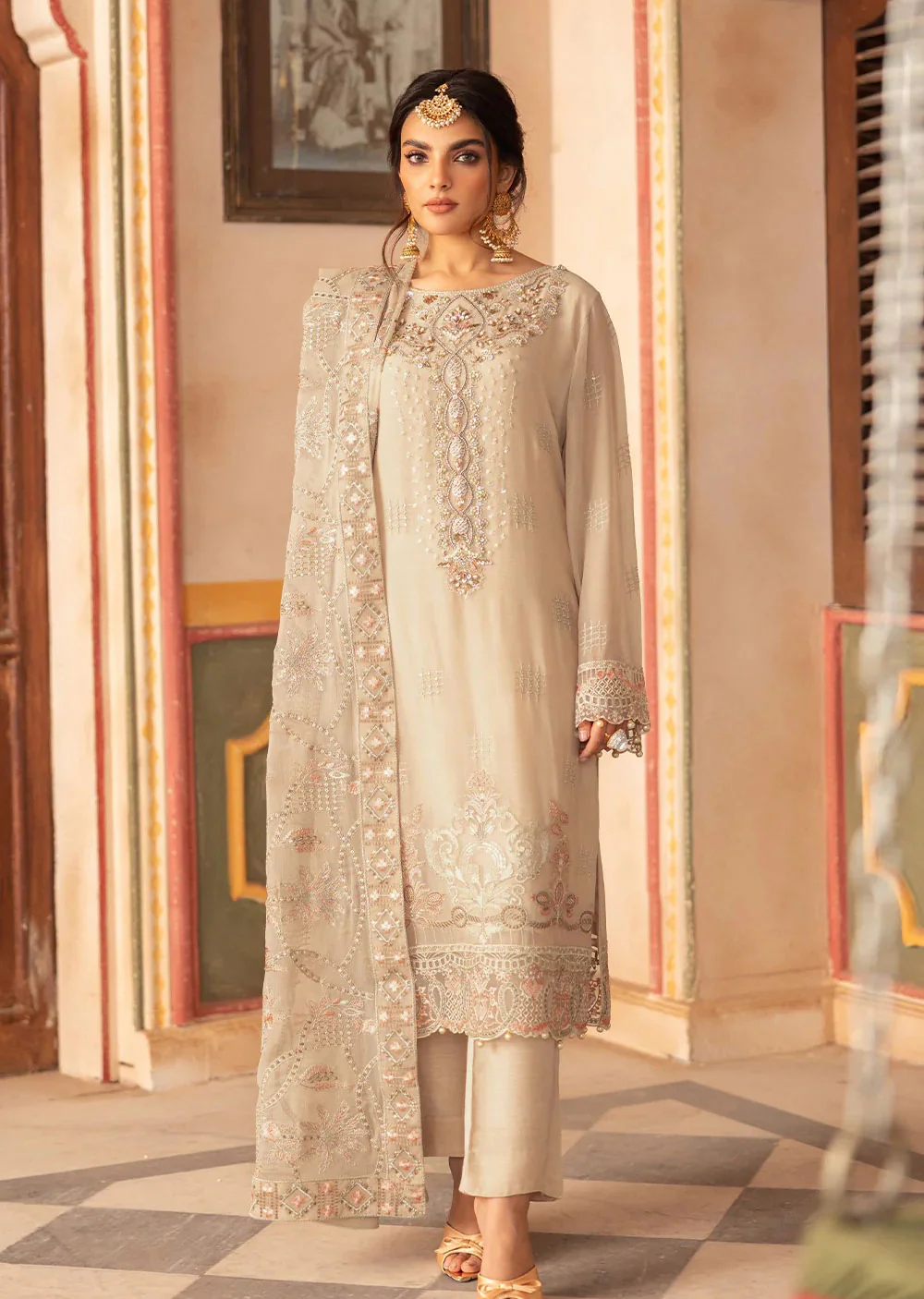 T-305- Readymade- DASTAN BY RAMSHA Premium Chiffon Suit 2025 - Image 5