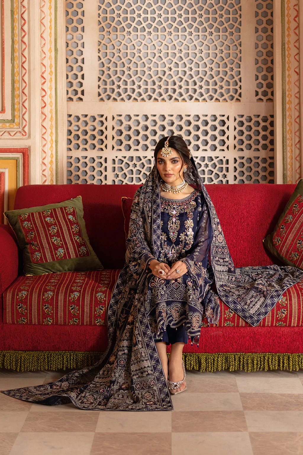 T-306- Readymade- DASTAN BY RAMSHA Premium Chiffon Suit 2025 - Image 3