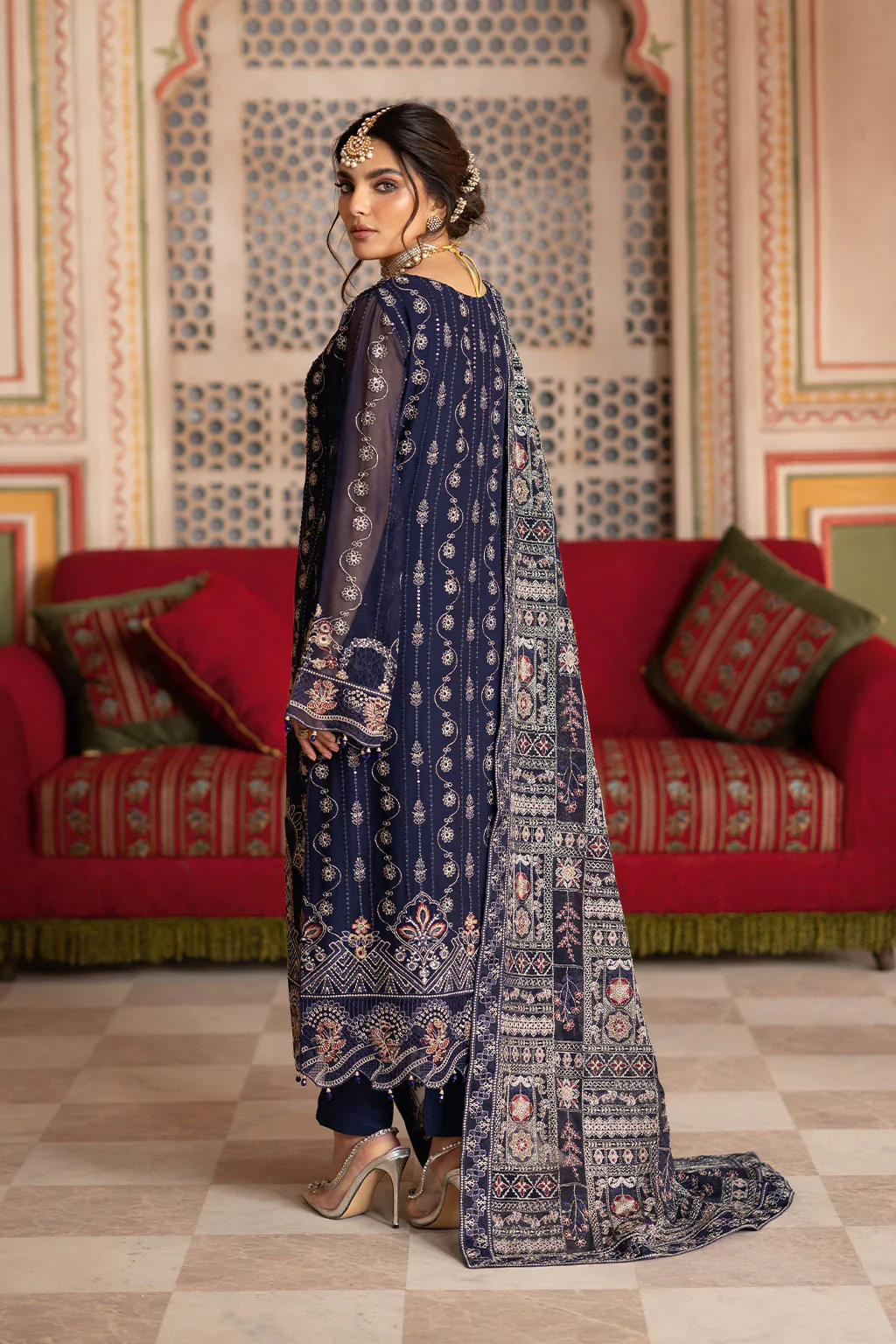 T-306- Readymade- DASTAN BY RAMSHA Premium Chiffon Suit 2025 - Image 4