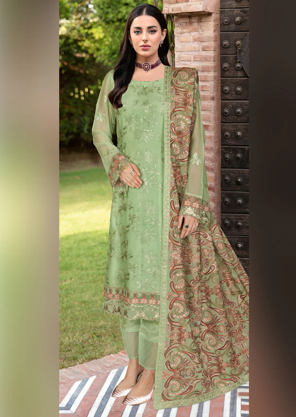 TA-101-E- Readymade - Ramsha Chiffon Suit 2024