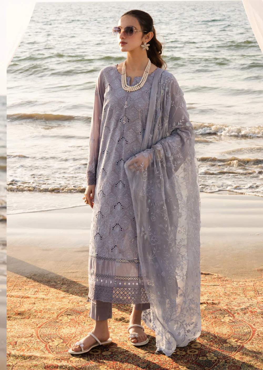 THZ-431 - Readymade - Tehzeeb Chickenkari Lawn Collection 2025