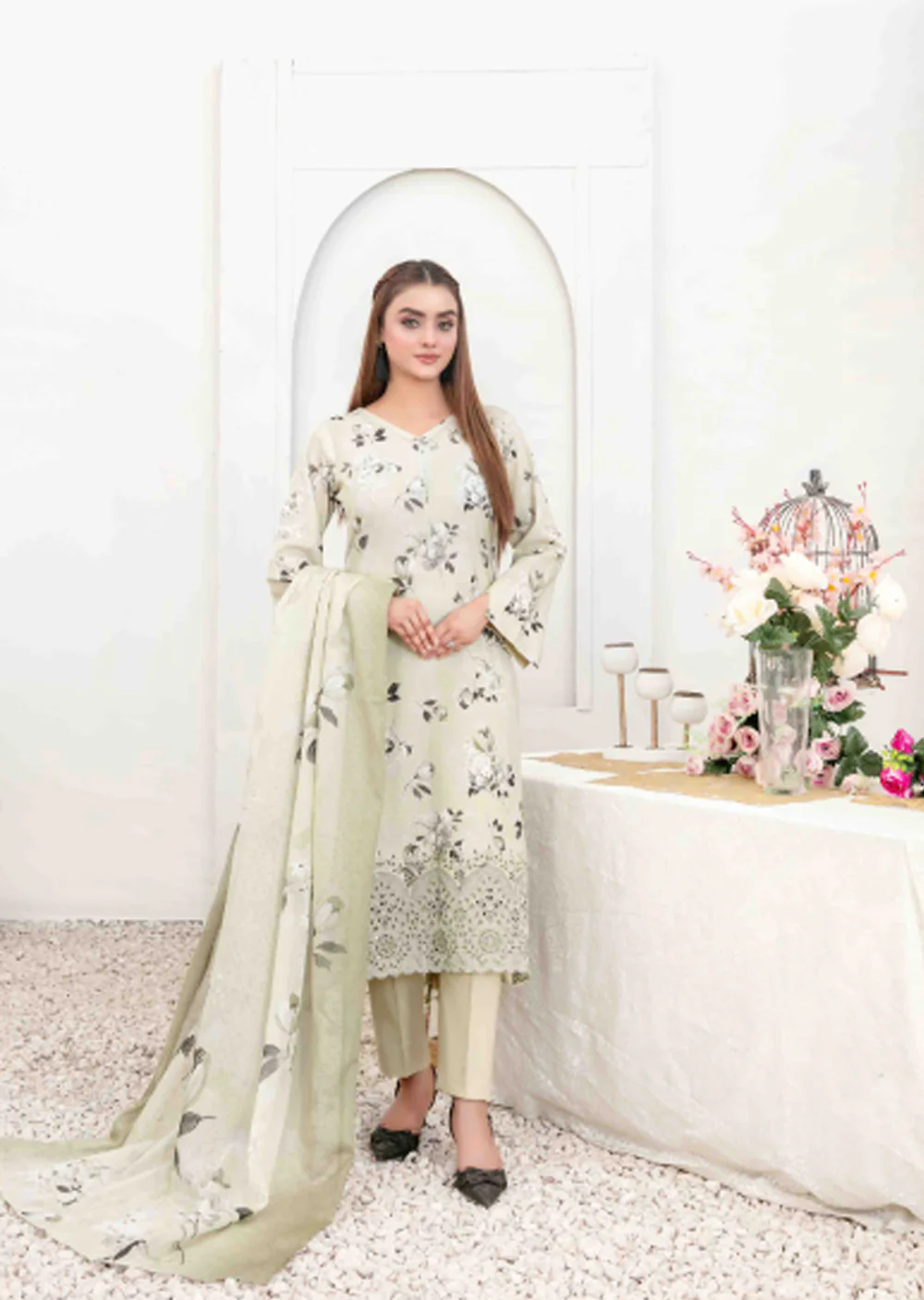 TWD-1682- Readymade Areeba Tawakkal Lawn Suit 2025