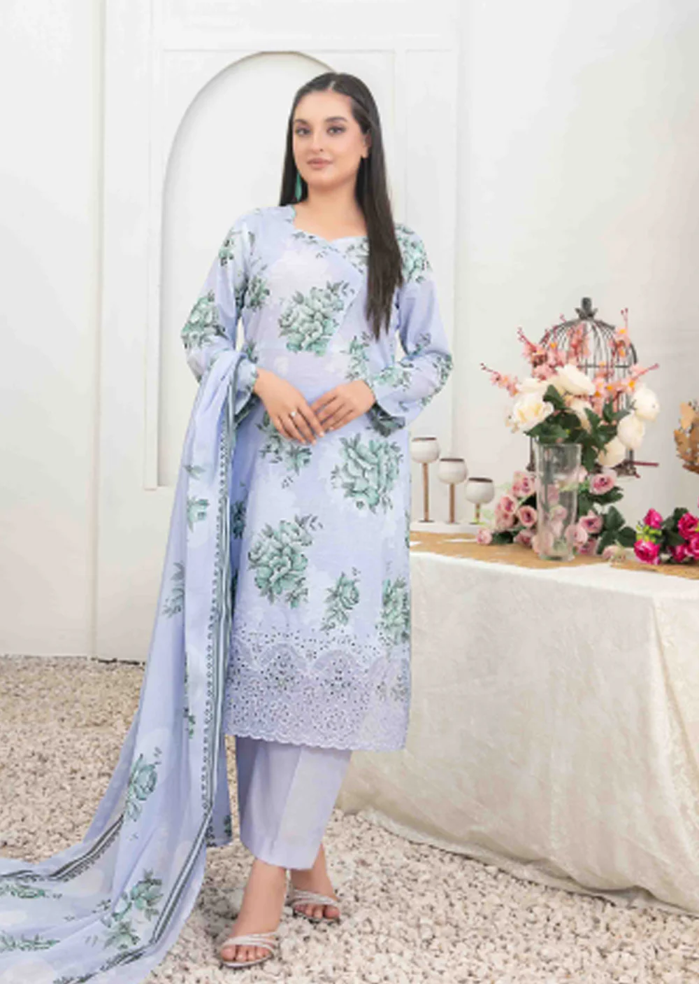 TWD-1685- Readymade  Areeba Tawakkal Lawn Suit 2025