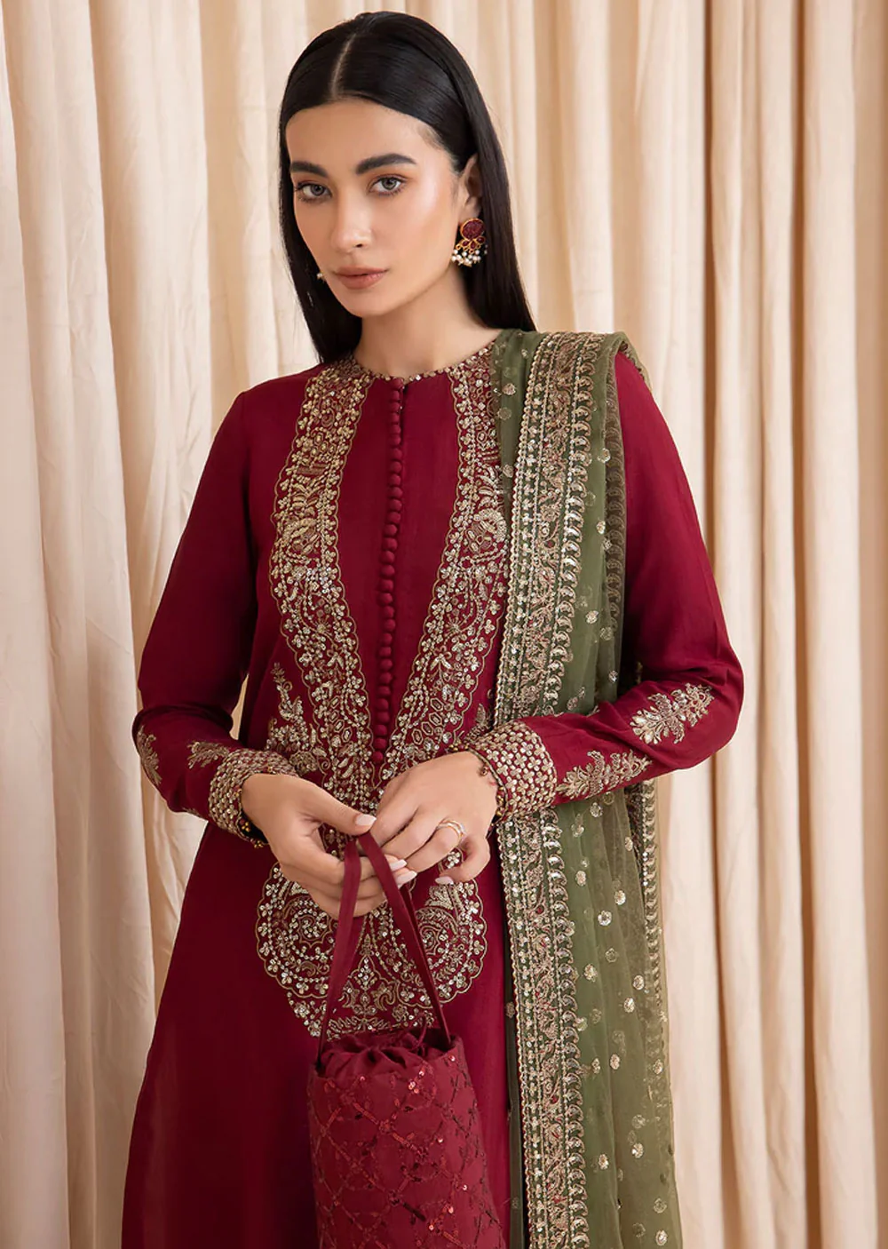 UR-7004 - Readymade - Embroidered Suit by Jazmin 2024 - Image 4