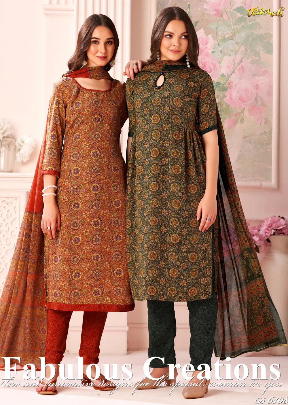 VSHA-6108 - Unstitched - Vaishali Prints
