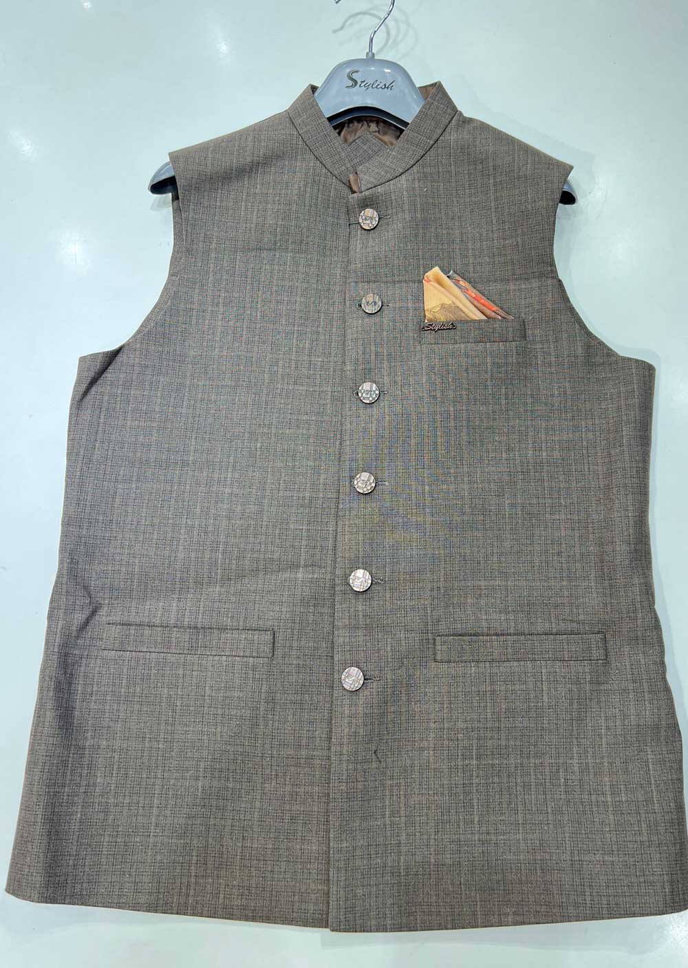 W-1369 Mens Brown Waist Coat