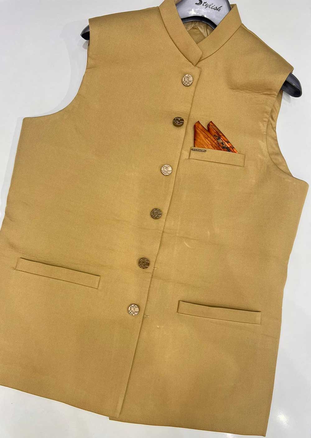 W-1434 Mens Gold Waist Coat