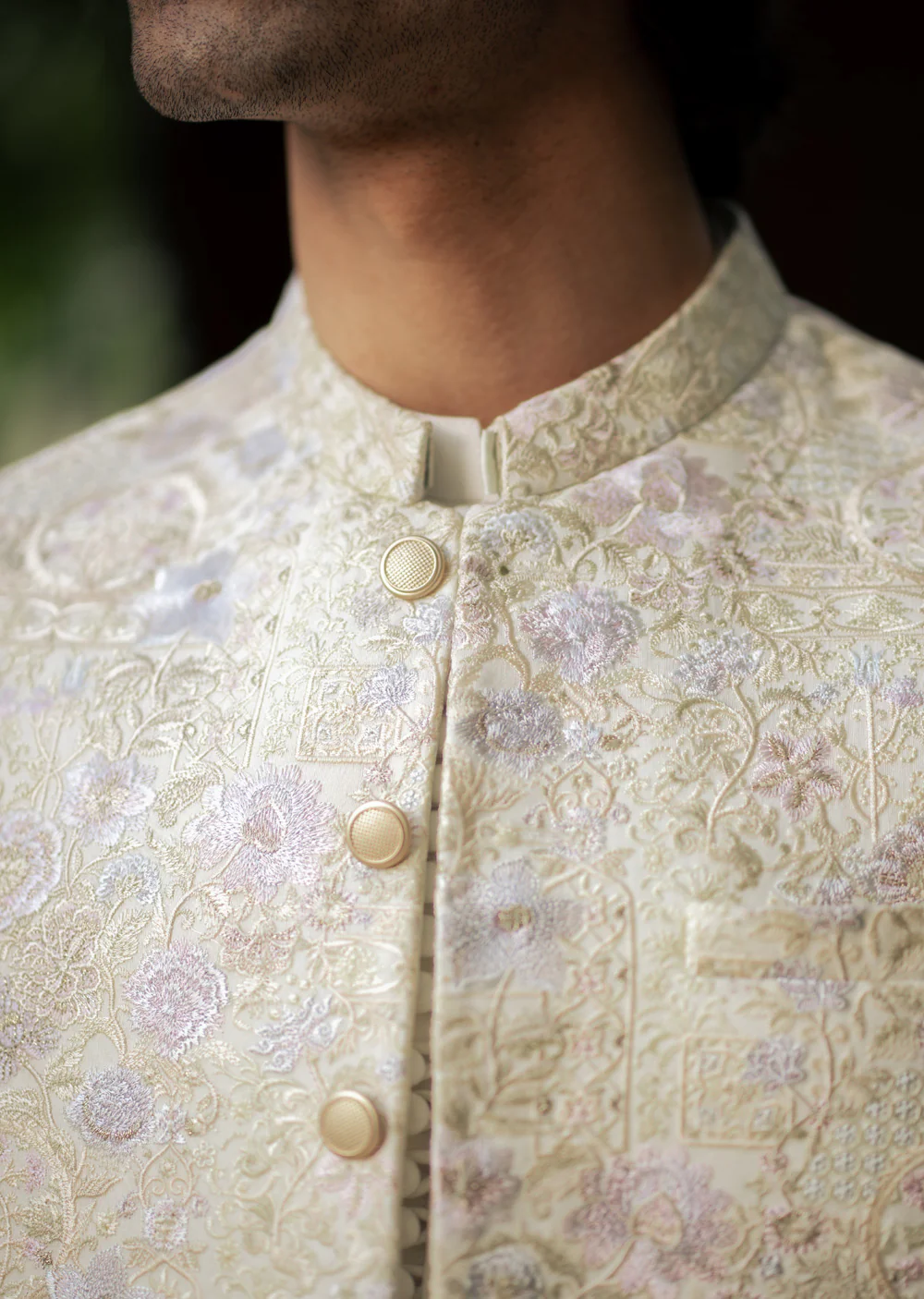 W-2854- Readymade Maysori Fabric Full Embroidery Waistcoat - Image 5