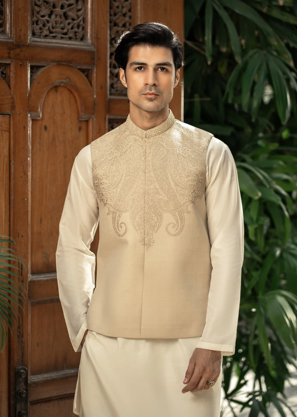 W-2985 - Readymade Maysori Fabric Full Embroidery Waistcoat - Image 6