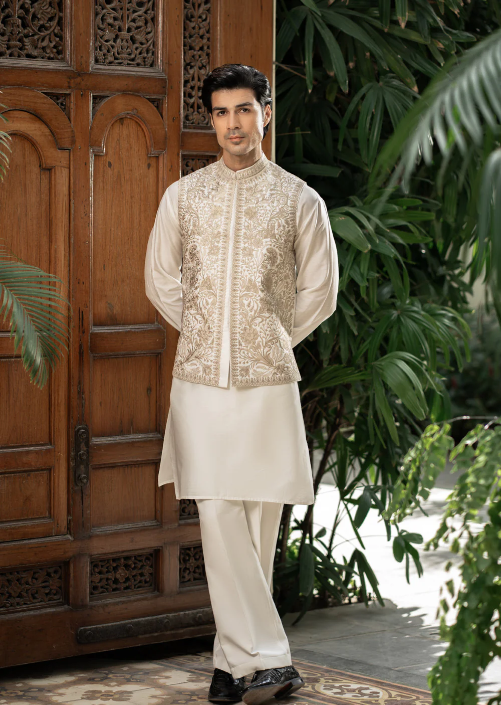 W-2997 - Readymade Maysori Fabric Full Embroidery Waistcoat - Image 6
