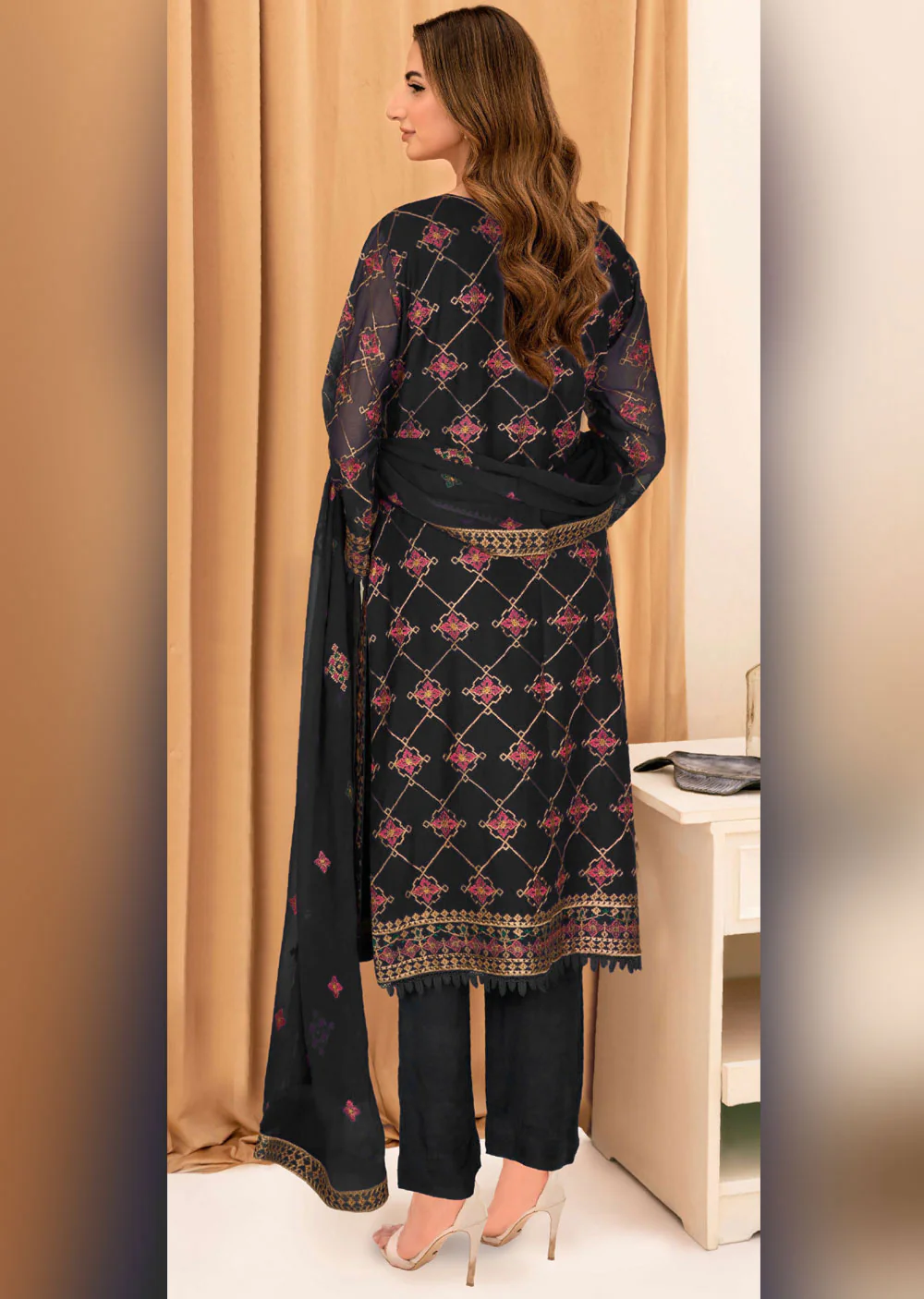 WA-360-K - Black Readymade - Ramsha Suit 2024 - Image 2
