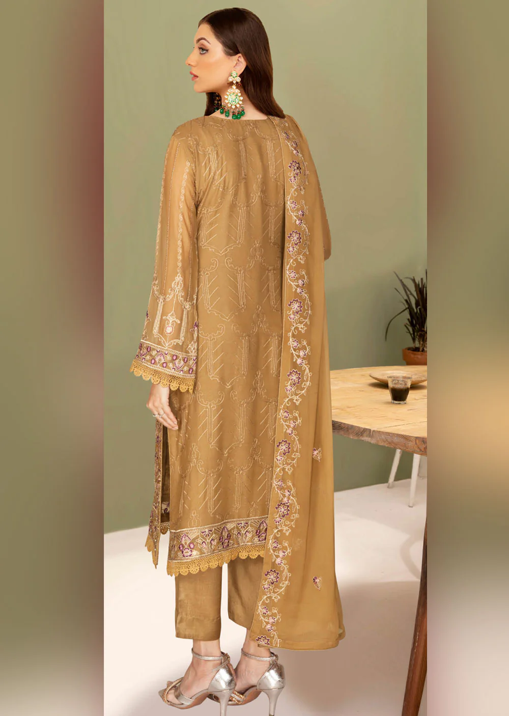 WA-389-F - Readymade - Ramsha Chiffon Suit 2024 - Image 2