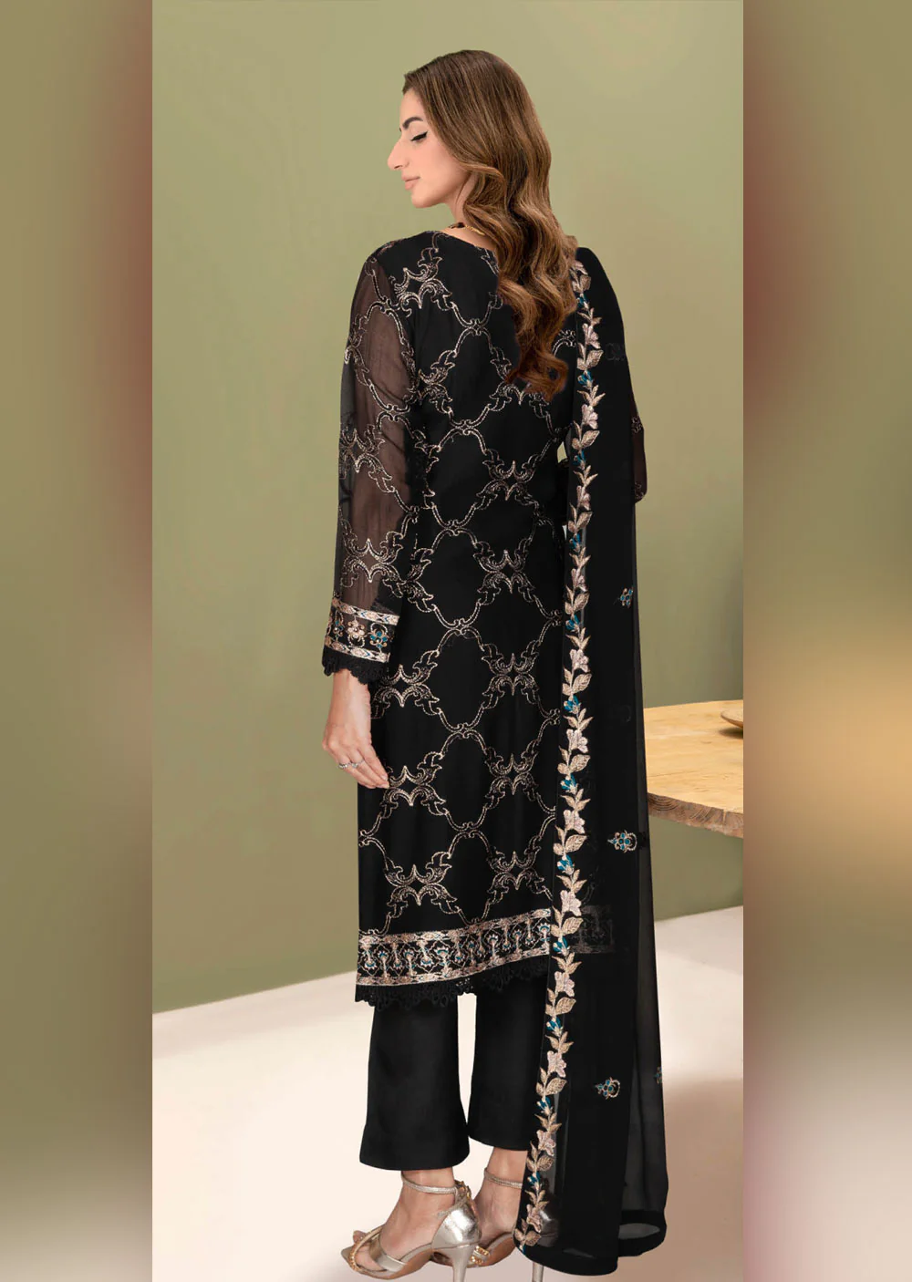 WA-390-C - Readymade - Ramsha Chiffon Suit 2024 - Image 2