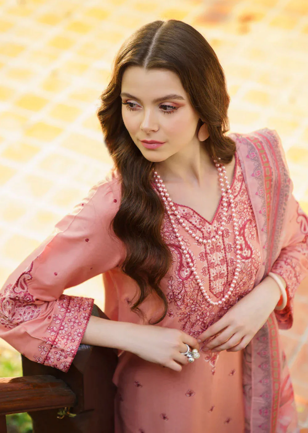 Waliya - Readymade 3 Piece Cotton Suit - Image 3