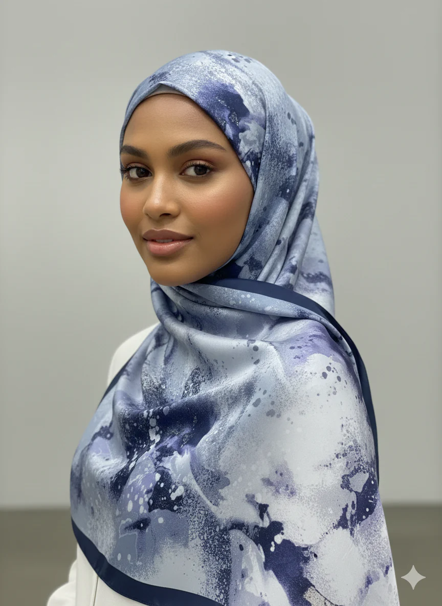 NA-143 Watercolour Silk MODAL Hijabs - Image 7