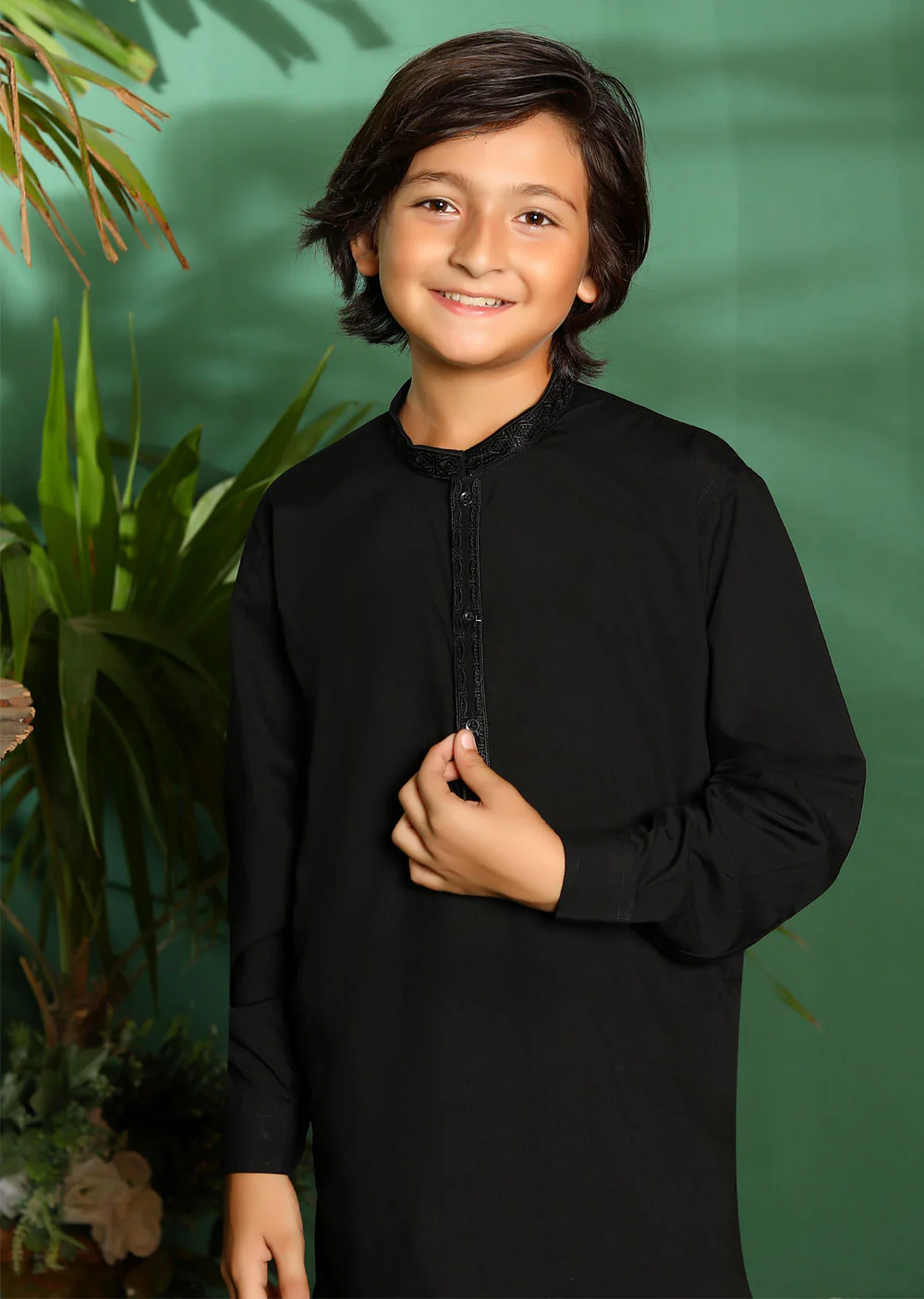 ZN2953A Black Readymade Mens Shalwar Kameez - Image 3