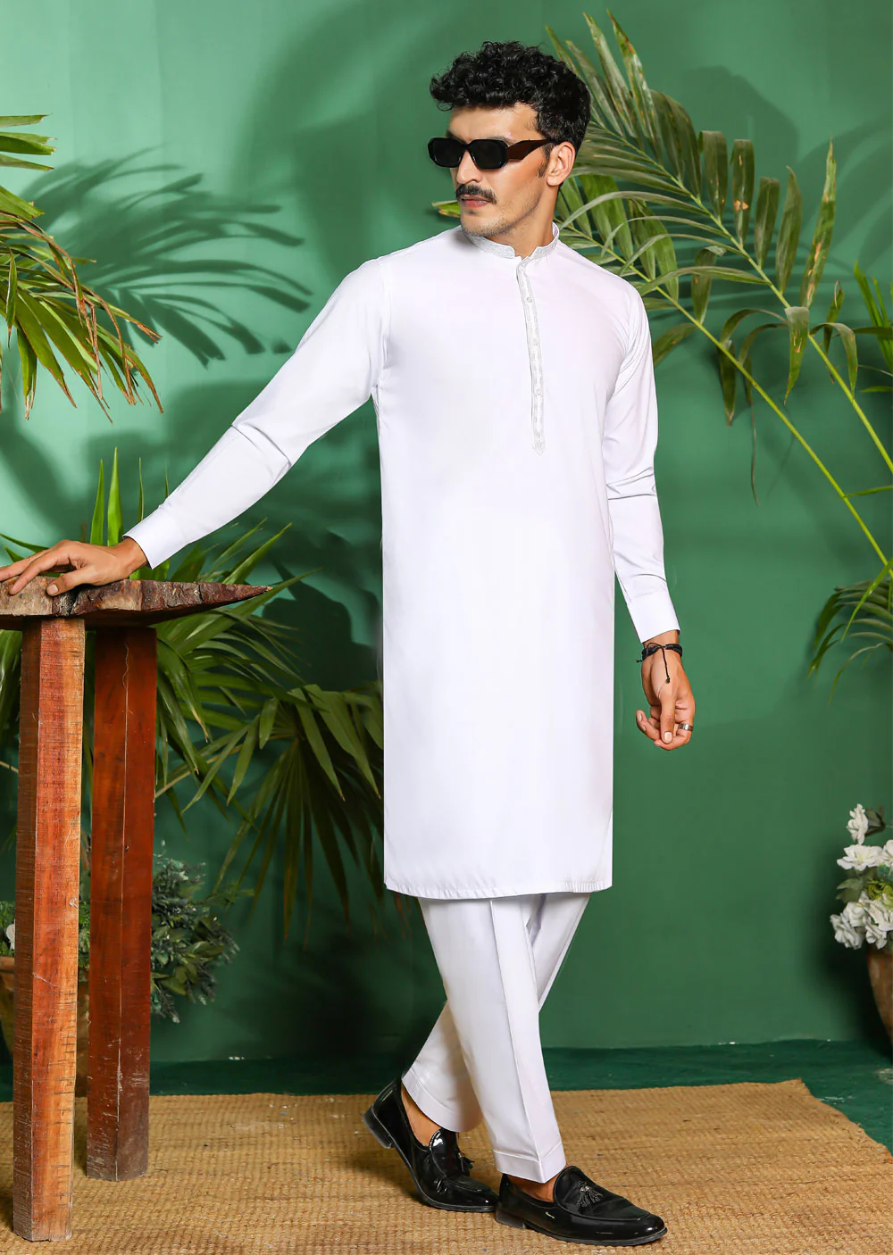 ZN2953A White Readymade Father & Son Salwar Kameez - Image 6