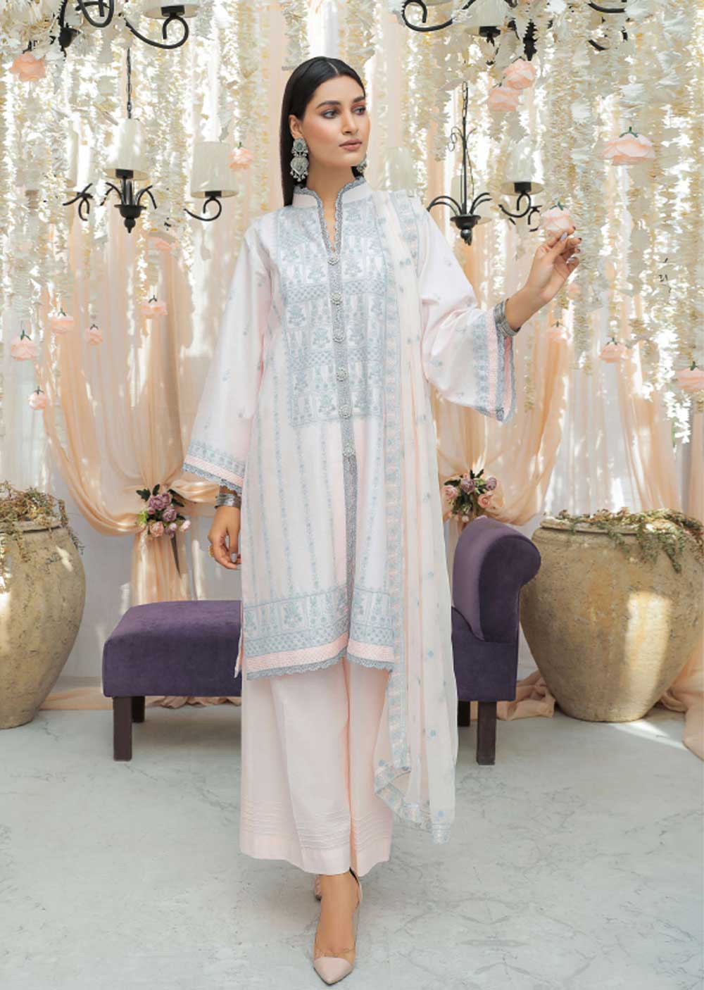 ZT-02 - Unstitched - Tishnagi Collection by Zarizaa 2023