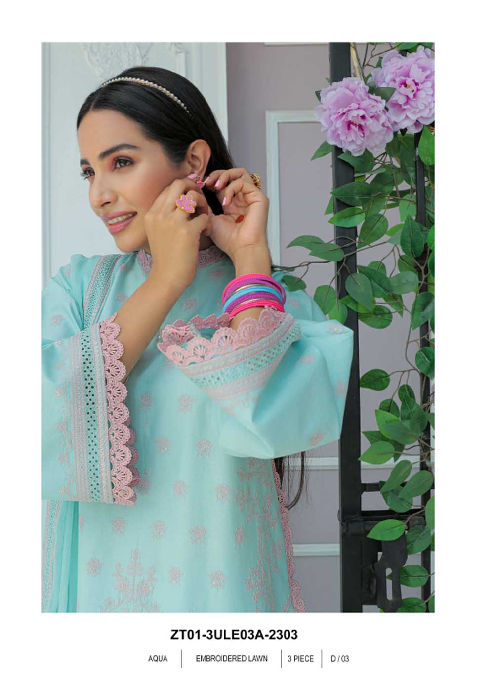 ZT-03 - Unstitched - Tishnagi Collection by Zarizaa 2023 - Image 2